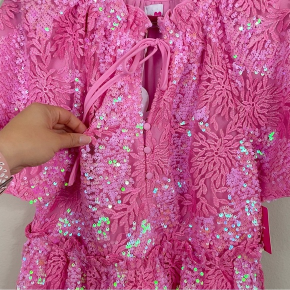 NWT BUDDY LOVE LAKIN SWING SEQUINED LACE MINI DRESS - BONITA SIZE SMALL - Picture 9 of 16